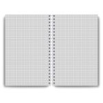Тетрадь общая с пластиковой обложкой, тиснение серебряной фольгой, 500 мкр, A4 80 л. на гребне 65 г/м², белизна 100 %, 4 шт, клетка, 01035 Серебро, Светоч 80Т27