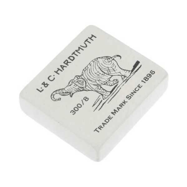 Ластик для чернографитных карандашей KOH-I-NOOR Hardtmuth 300/08, 8 шт, 0300008005KDRU