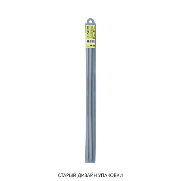 Спицы чулочные металл ⌀3.5 мм, 35 см, с покрытием, Gamma KN-35
