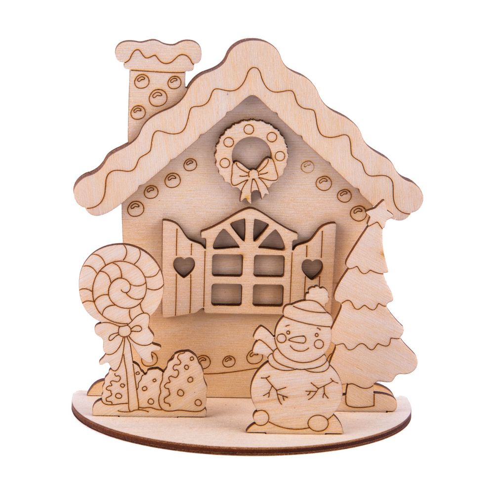 Заготовка из фанеры Композиция на подставке 20х6х13 см, 0.3 см, Mr.Carving, ВД-1273