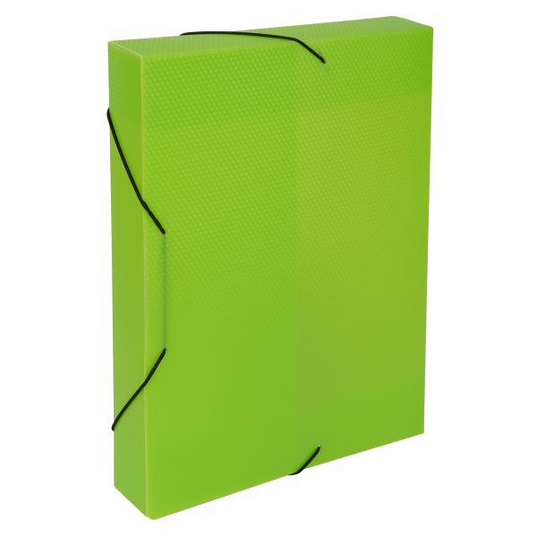 Короб архивный пластиковый 50 мм, 1 шт, Prisma neon A4 эффект 3D, лайм, Expert Complete ЕС240441021