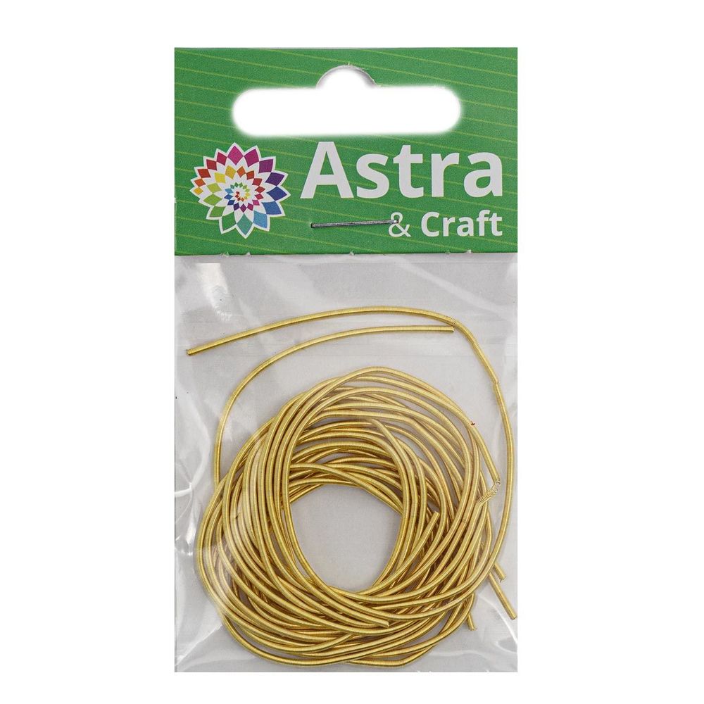 Канитель гладкая матовая Золото 1 мм, 5±0,1г