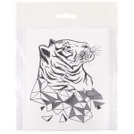 Термотрансфер №06, 1 шт, M-613 Тигр 12х11 см, Gamma