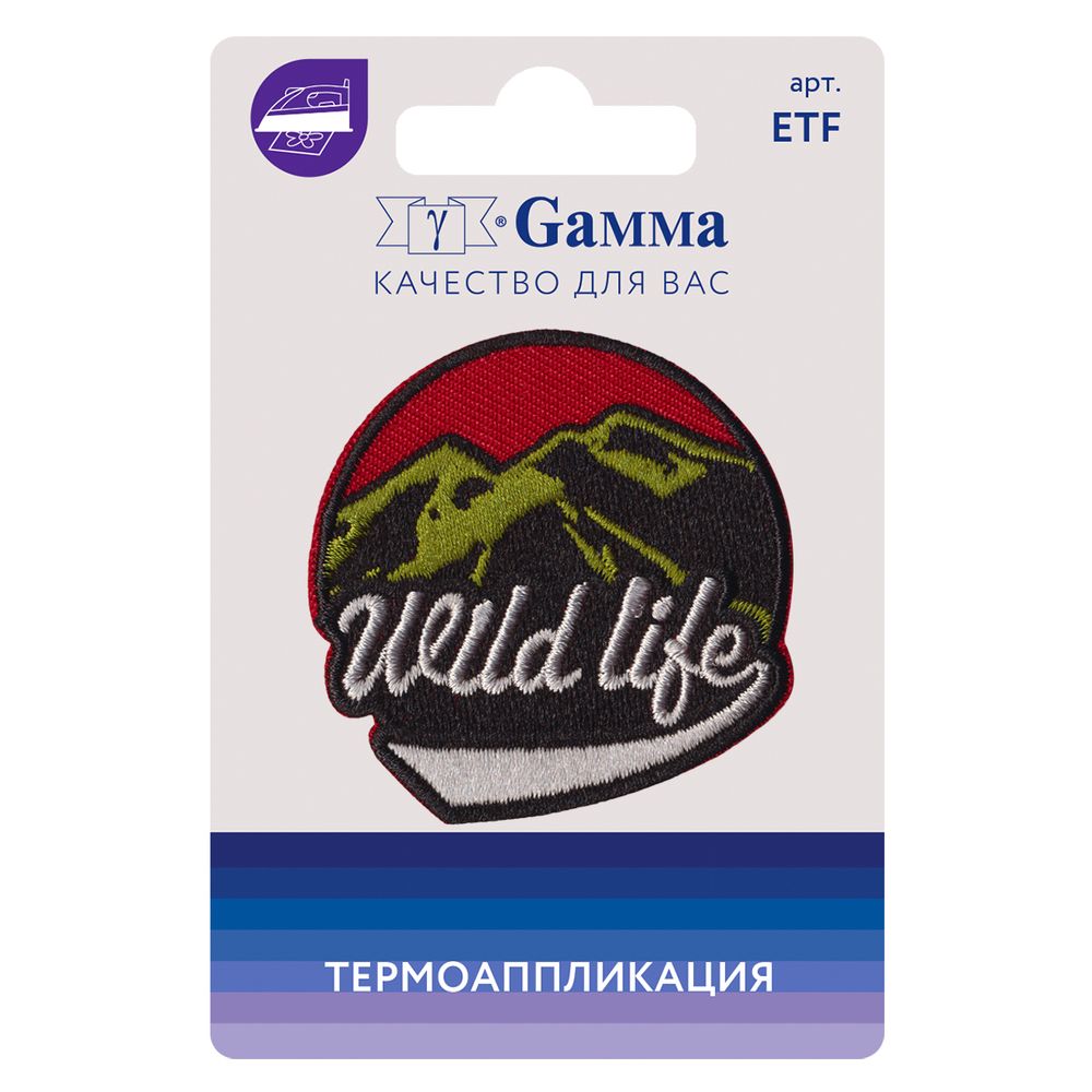 Термоаппликация №06, 1 шт, 02-601 wild life 5.2х5 см, Gamma ETF