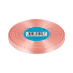 Лента атласная 1-сторонняя 6.0 мм / 33±2 метра, №108 персиковый, в термоплёнке, Gamma