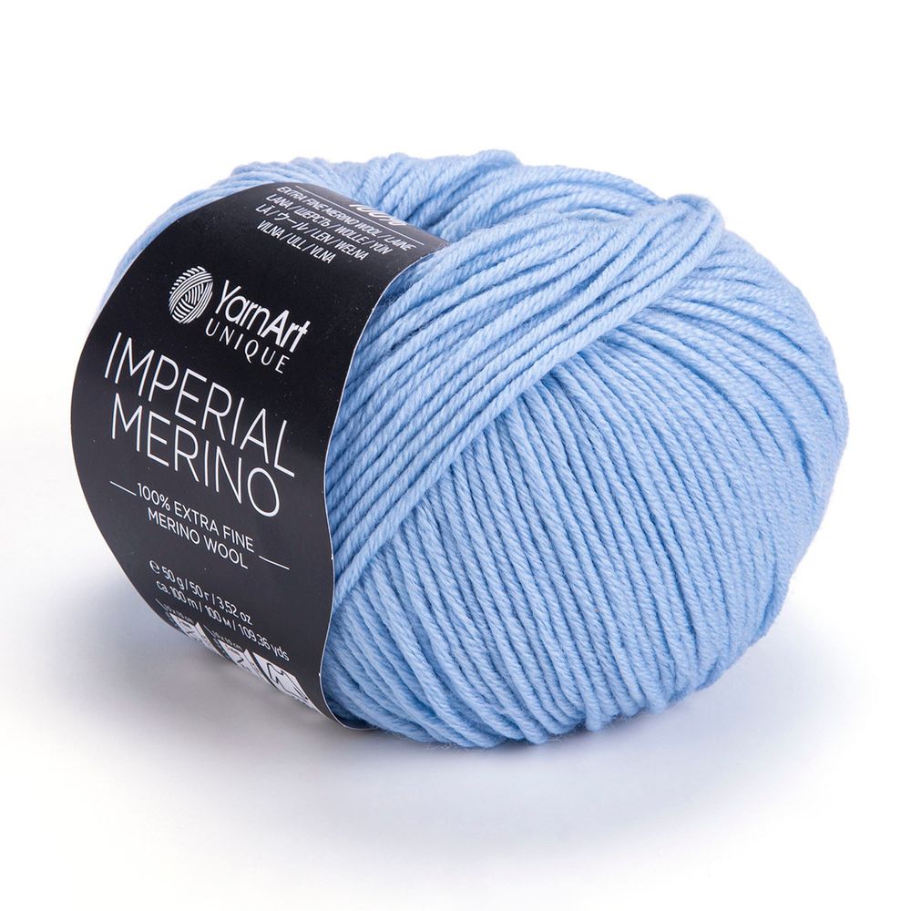 Пряжа YarnArt (ЯрнАрт) Imperial Merino / уп.10 мот. по 50 г, 100 м, 3340 голубой