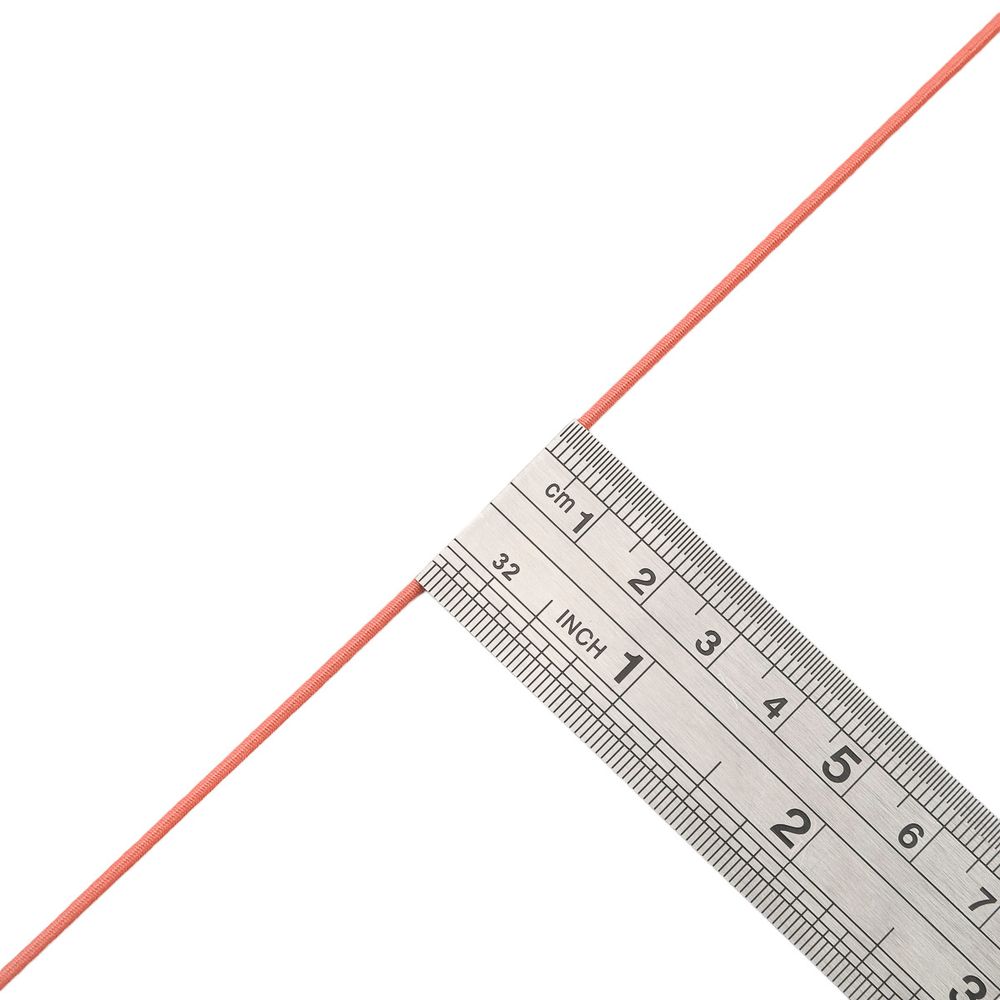 Резинка шляпная (шнур эластичный) ⌀2.0 мм / 30 метров, оранжевый