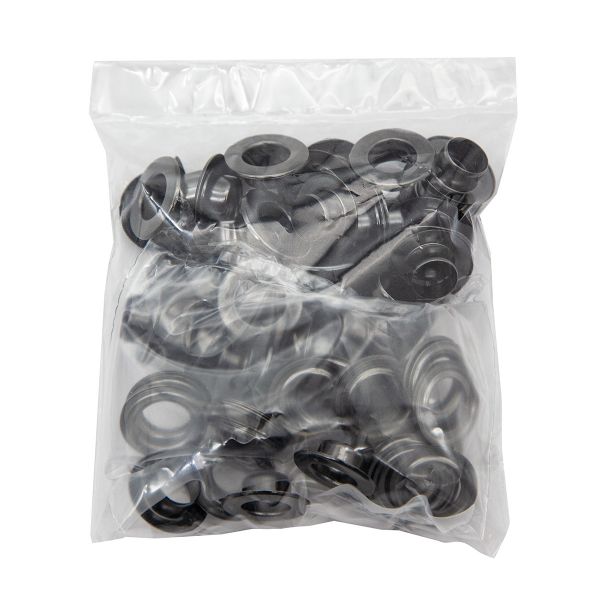 Люверсы металл ⌀_9.5 мм (внутр.), латунь, цв.чер.никель плоский, 50 шт, BIG