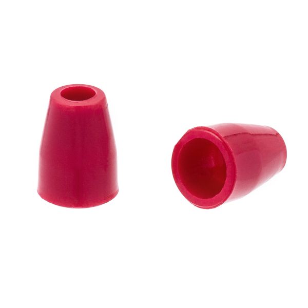 Наконечник для шнура пластик 12.2х9 мм, отв.3.8 мм, 50 шт, глянцевый красный, PNK01
