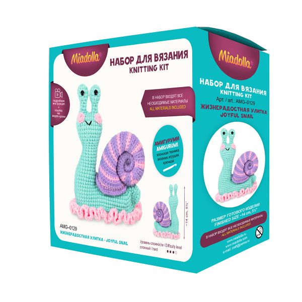 Набор для вязания игрушки Miadolla, Жизнерадостная улитка, AMG-0129