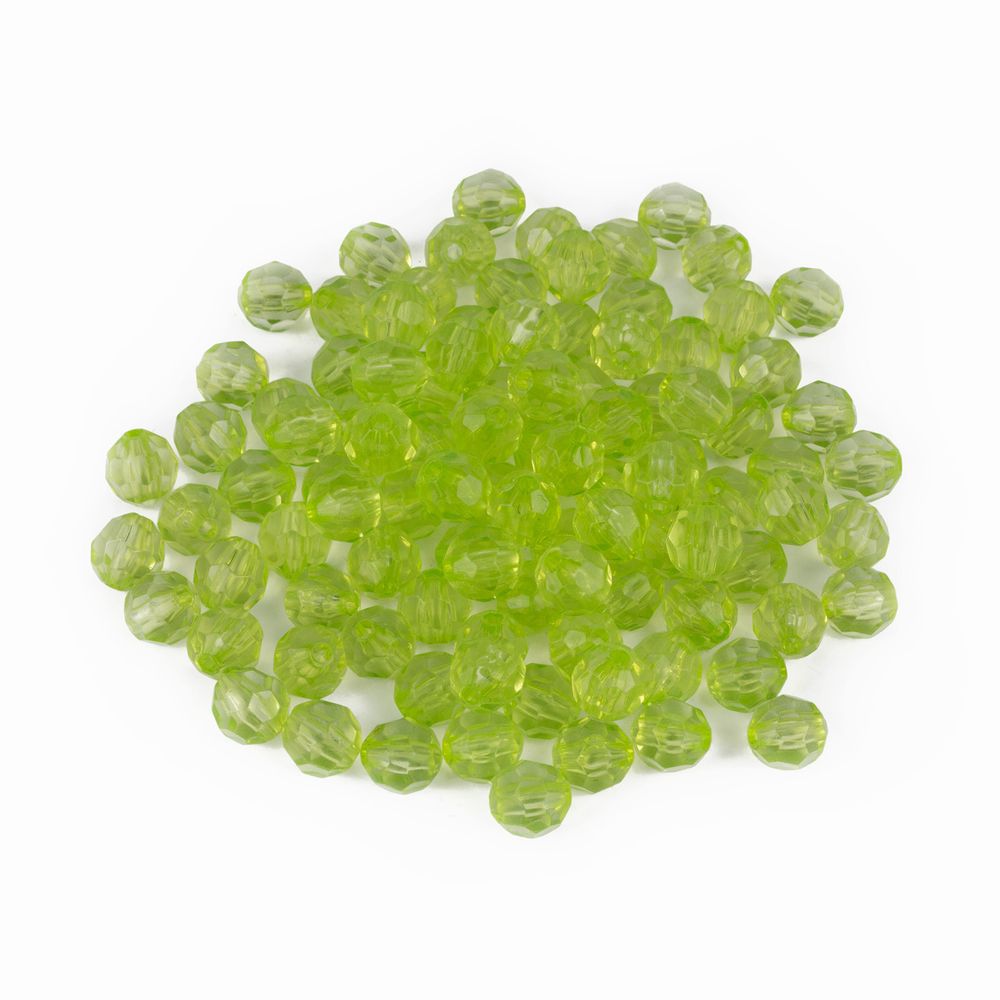 Бусины акрил ⌀8 мм, 25 г (98±2 шт), 170 салатовый, Zlatka ABR