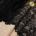 Кружево бельевое эластичное 190 мм / 10 м, 6378, цв.02 черный, Kruzhevo