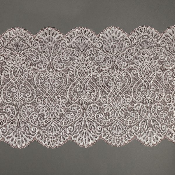 Кружево бельевое эластичное 240 мм / 25 м, 40992, цв.003 розовый, Kruzhevo