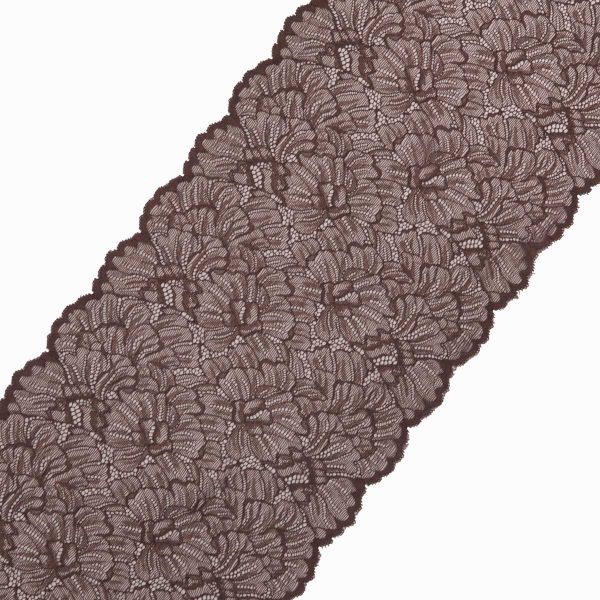 Кружево бельевое эластичное 240 мм / 13.72 м, цв. C072 шиншилла