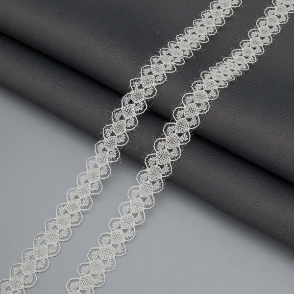 Кружево капроновое 15 мм, / 13.72 метра, ажурное, 22 бежевый