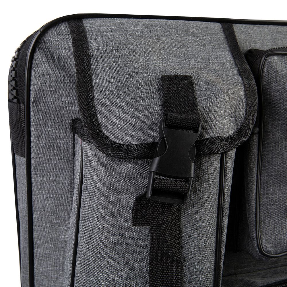 Сумка-рюкзак для художественных принадлежностей 67x48x5 см, 100% нейлон, серый/grey, Аква-колор PBA-03