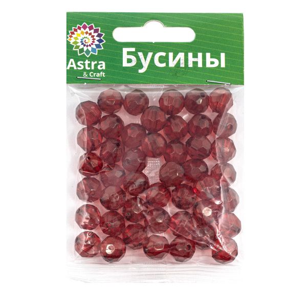 Бусины акрил ⌀10 мм, 25 г, Astra&Craft, 9