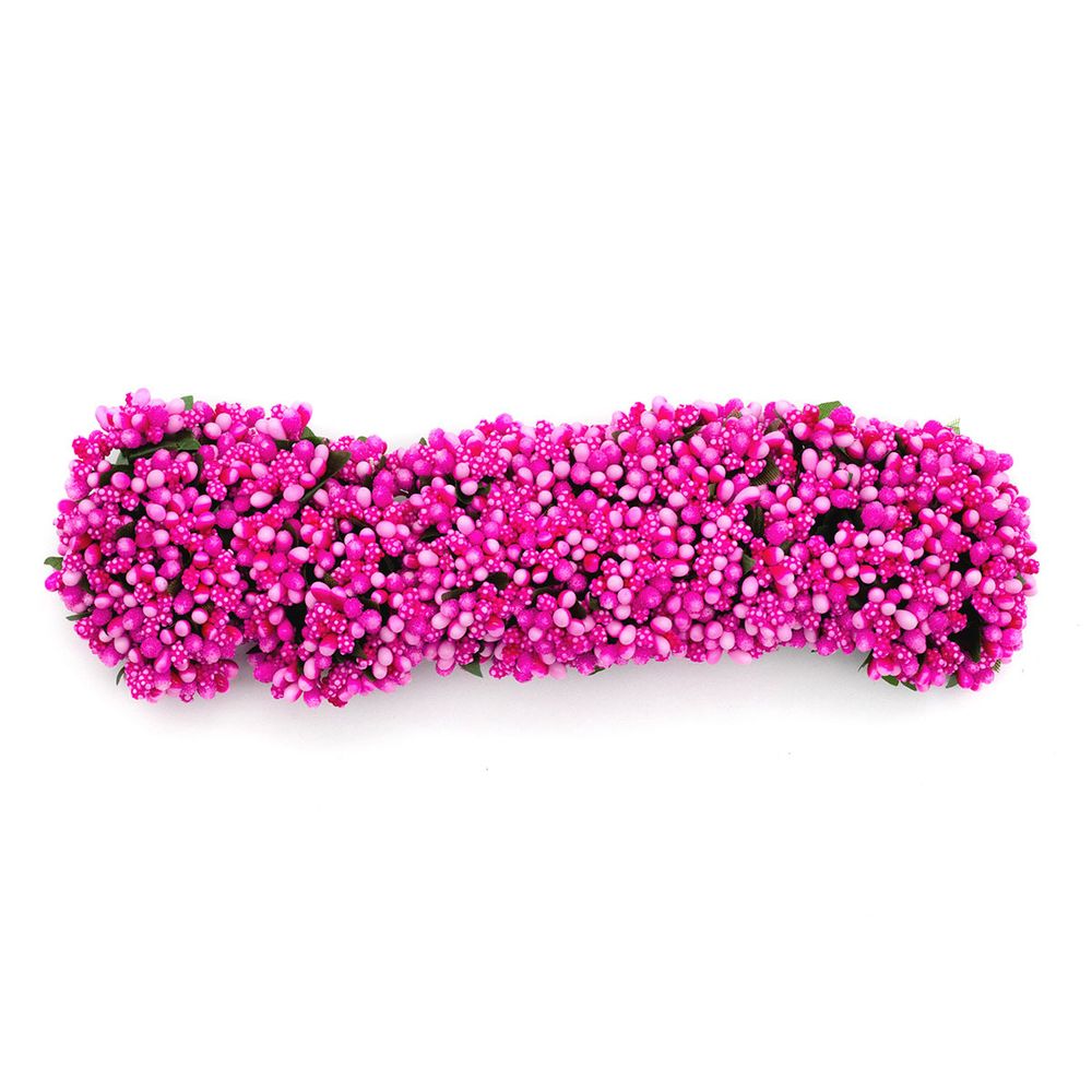 Цветы искусственные декоративные 2см (12 штук) (пурпурный)