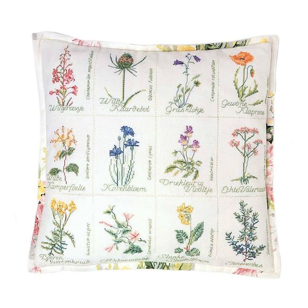 Набор для вышивания нитками Thea Gouverneur, Полевые Цветы, 41х41 см