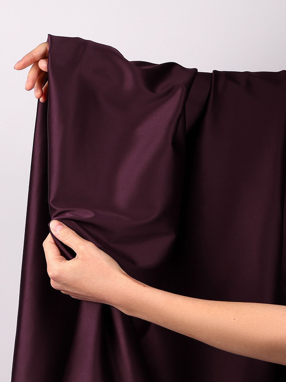 Атлас стрейч для нижнего белья 107 г/м², 125 см / 1 метр, 0180 цв.117 бордо