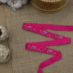 Лента репсовая (в рубчик) 15.0 мм, 3м, Love, розовый