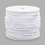 Резинка шляпная (шнур эластичный) ⌀2.5 мм / 100 метров, 01 белый