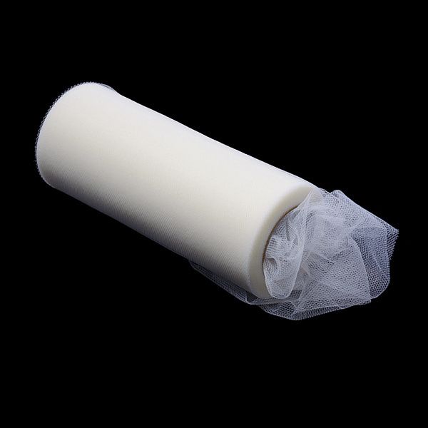 Фатин на шпульке средней жесткости 150 мм / 22.86 метра, TBY.MS.200.02, цв.02 молочный