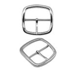 Пряжка ременная металл 40 мм, никель, 6 шт