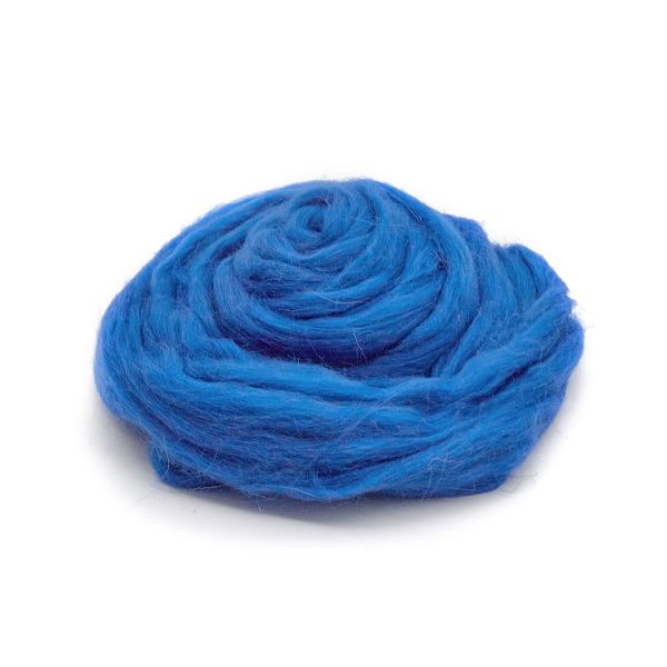 Шерсть для валяния полутонкая 100%, 100 г, цв.26 василек