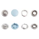 Кнопка рубашечная (джерси) закрытая ⌀9.5 мм, ≈1440 шт, МЕТАЛЛ, эмаль, 185 св.голубой матовый, NEW STAR