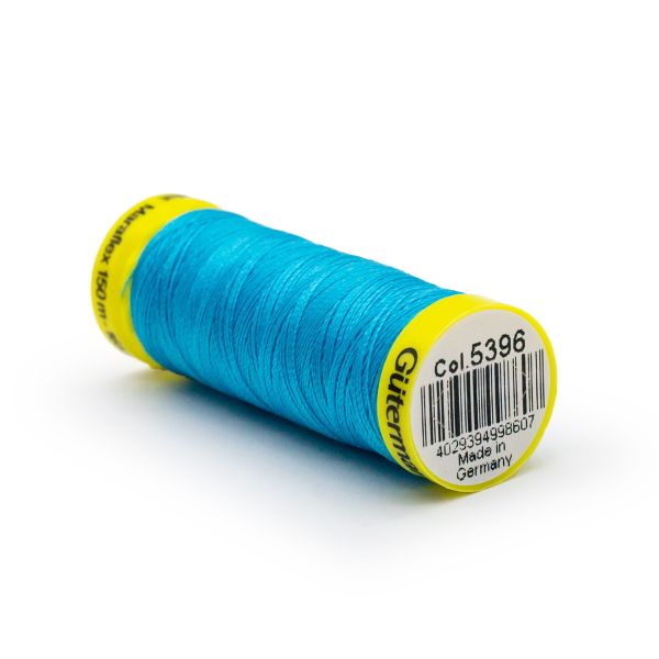 Нитки для трикотажа Gutermann Maraflex, 150м, 5396 неоновый голубой, 5 катушек