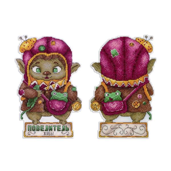 Набор для вышивания на пластиковой канве Повелитель жабы 18х12см, МП Студия, Р-1107