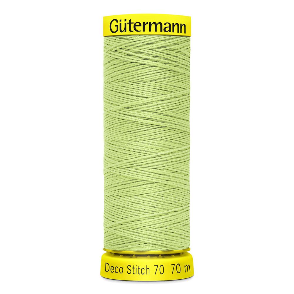 Нитки отделочные Gutermann Deco Stitch 70, 70м, 152 бл.салатовый, 5 катушек