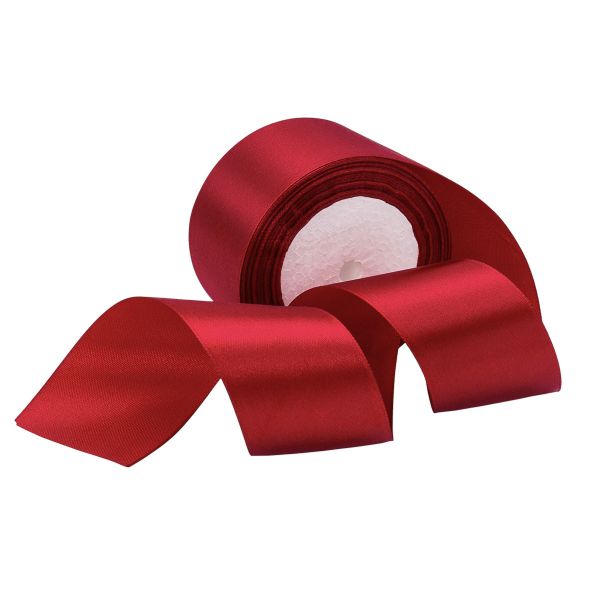 Лента атласная 1-сторонняя 50.0 мм / 22.86±1 метров, аналог 7730446, 156 темно-красный, DDZ2401, Globus