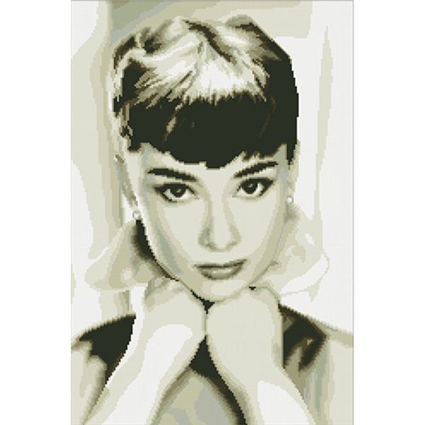 Набор для вышивания нитками Нитекс, Одри Хепберн 30х45 см, 7700774