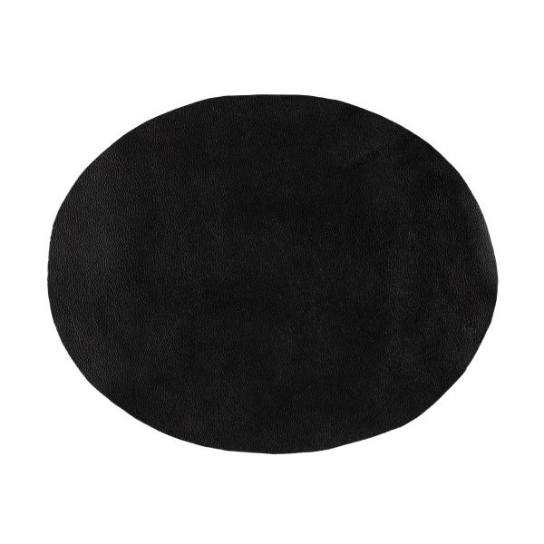 Термозаплатка овал кожзам, замша 13х10 см, 4 шт, 01 кожзам черный, Blitz