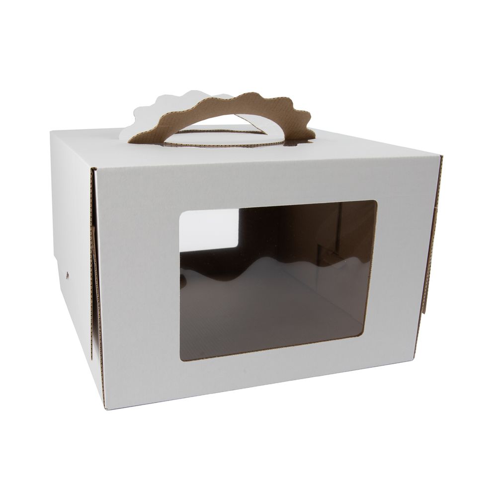 Кондитерская коробка для торта С 2 ОКНАМИ, 30.3х30.3х20 см, S-Chief, BFC-049