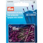 Булавки с грушевидными головками 38 мм, 10 г, фиолетовые, Prym 028800