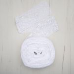 Кружево вязаное (тесьма) хлопковое 100 мм / 25 метров, рис100.01.172 (белый) С3749Г17