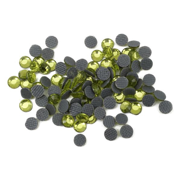 Стразы термоклеевые, 4 мм, ss16, 100 шт/упак (115 желто-зеленый)