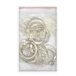 Пряжка ременная металл 19 мм (внешн. 27х29 мм), 10 шт, никель, с цветком, BIG