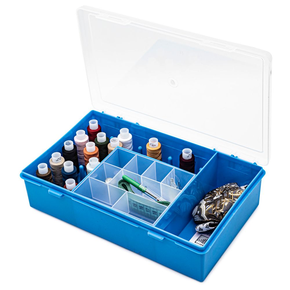 Органайзер для швейных принадлежностей 28х18х7 см, синий