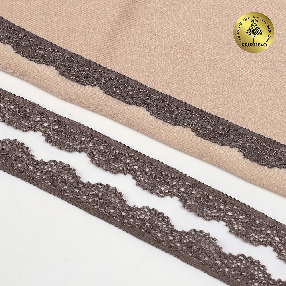 Кружево эластичное (стрейч) 8031 15мм цв.L1645 шиншилла, 50м, Kruzhevo