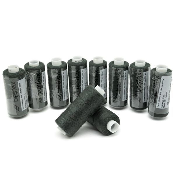 Нитки швейные бытовые Bestex 40/2, 365 м (400 ярд) / 10 кат., 141 базальтово-серый