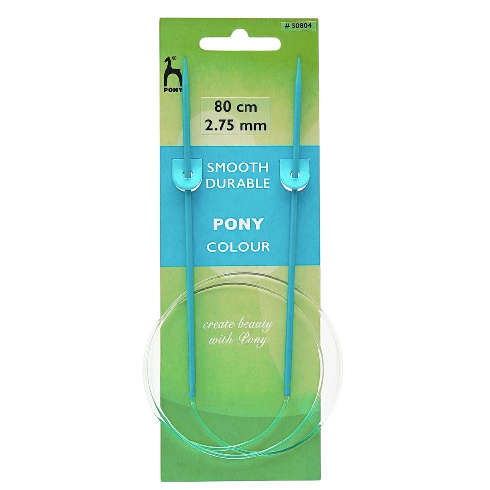 Спицы круговые Pony Colour ⌀2.75 мм, 80 см, алюминий, 50804