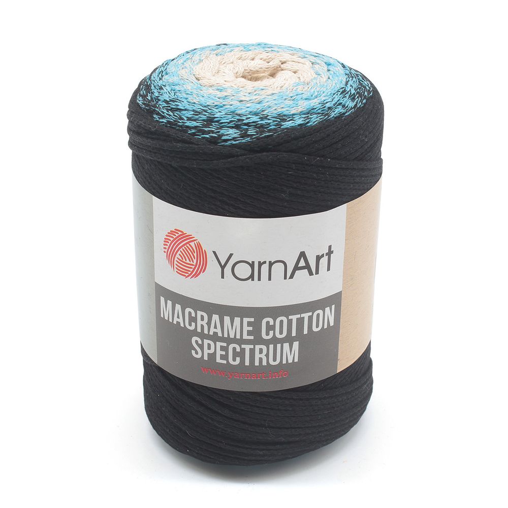 Пряжа YarnArt (ЯрнАрт) Macrame Cotton Spectrum / уп.4 мот. по 250 г, 225м, 1310