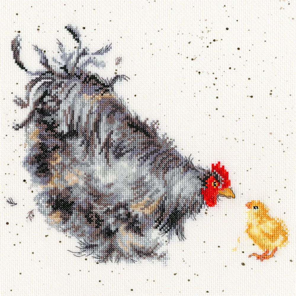 Bothy Threads, Mother Hen (Курица с цыпленком), 26х26 см