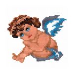 Набор для вышивания нитками РС Студия, Ангелочек 12х10 см