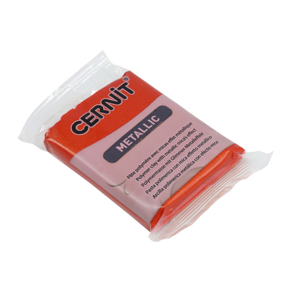 Полимерная глина Cernit Metallic запекаемая, имитация металла 56 гр, 057 медь