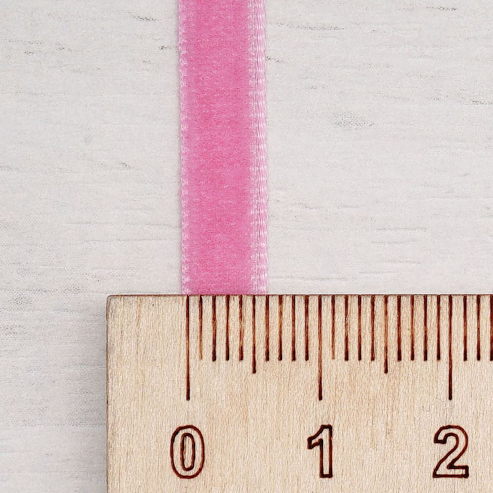 Лента бархатная (тесьма) 06.0 мм / 32.9±2 метров, 0081-0701, 11 малиновый